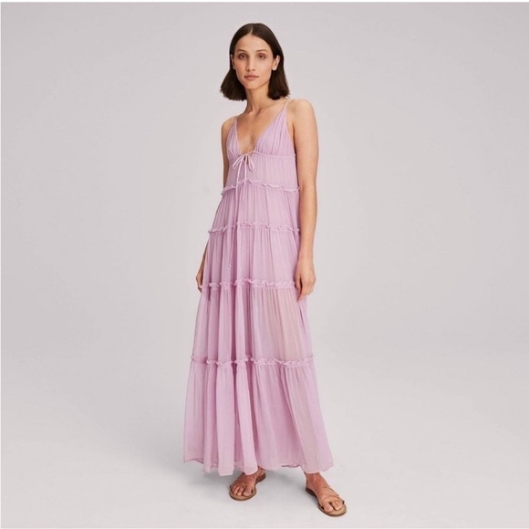 A.L.C. Dresses & Skirts - A.L.C. Gemma Purple Tiered Silk Maxi Dress size 4